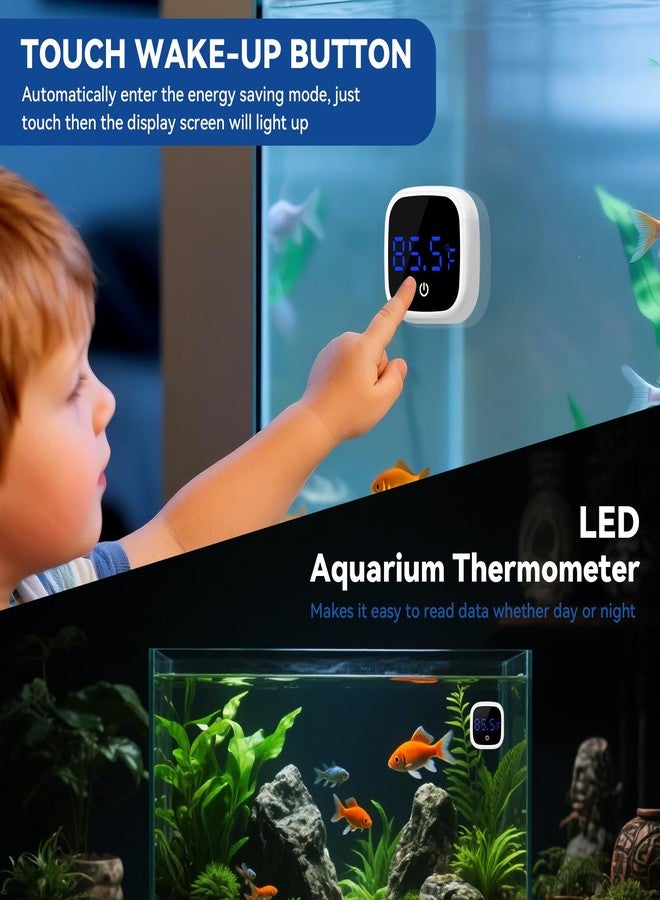 PAULTEMP Rechargeable Digital Aquarium Water Thermometer with HD LED Screen, Display ±1℉, Fish Tank Decoration Accessories for Betta Axolotl Shrimp Turtle Reptile & Aquatic - Image 3